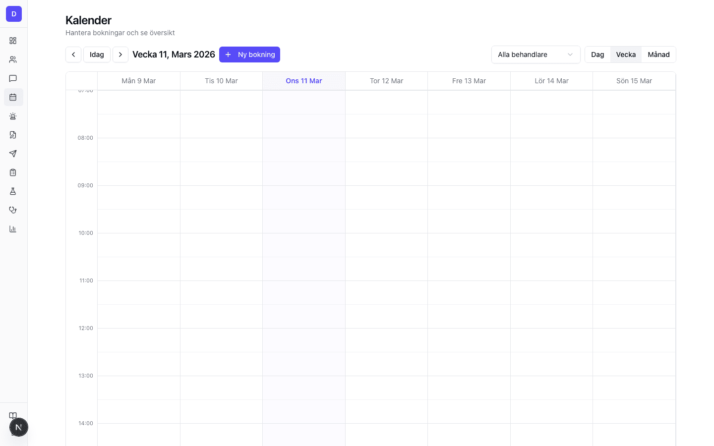 Bokning med automatiska påminnelser